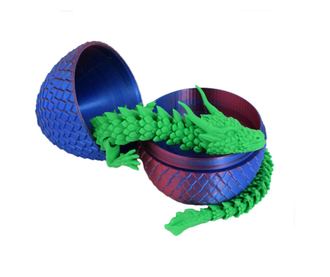 Figurina Sani, Dragon in Ou 90 x 115 mm, Albastru, Rosu, Verde