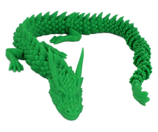 Figurina Sani, Dragon in Ou 90 x 115 mm, Albastru, Rosu, Verde