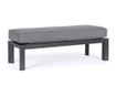 Klupa od aluminija i tekstila antracit sive boje Hendrix 120x45x41 cm
