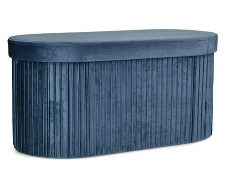 Jocelyn Μπλε Βελούδινο Οθωμανικό 76x38x38 εκ.