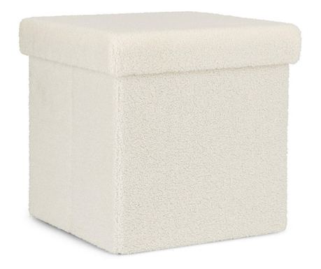 Joris Fehér Boucle Puff 38x38x38 cm