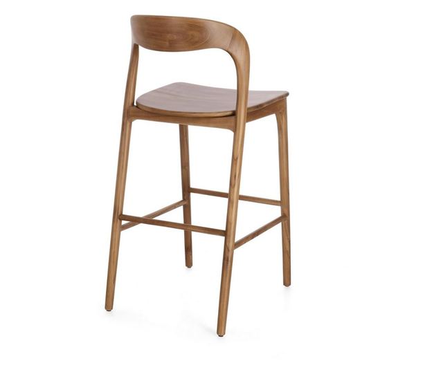 Miley smeđa drvena barska stolica 48x51.5x102 cm