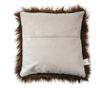 Кафява декоративна калъфка за възглавница от изкуствена кожа 45x45 см