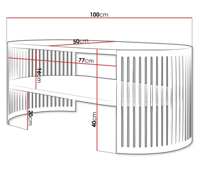 Masuta pentru cafea oval Zinzit I