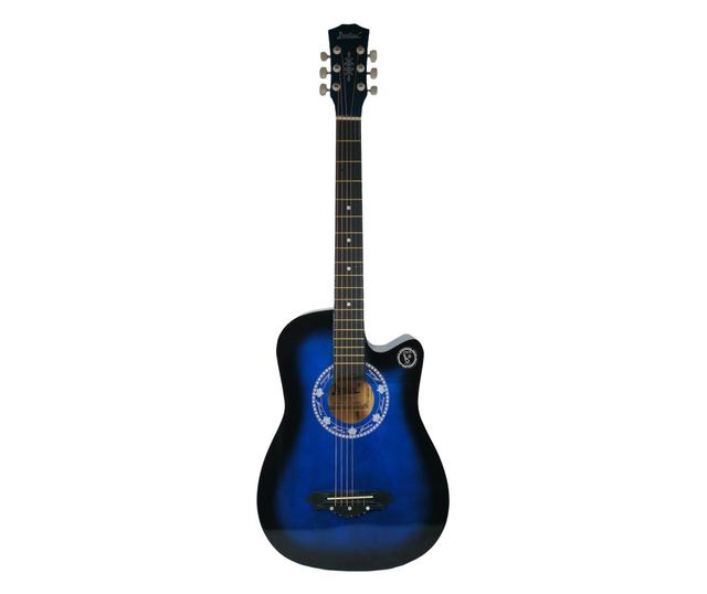 Κλασική ξύλινη κιθάρα 95 cm, Deluxe Edition, Cutaway Country Blue