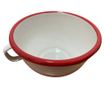 Ibili Bordeaux Tál Fogantyúval, Zománcozott Acél, 14x8 cm, Fehér/Piros