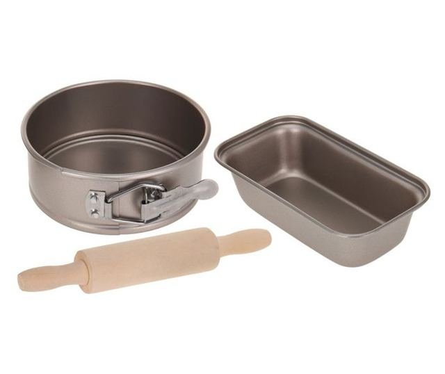 Excellent Houseware gyermek süteménysütő készlet, alumínium, szürke