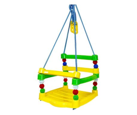 Люлка с въже Edea, Висяща за окачване, Пластмасова, 34 х 34 х 34 cm, До 40 кг, 3+ години, Жълта