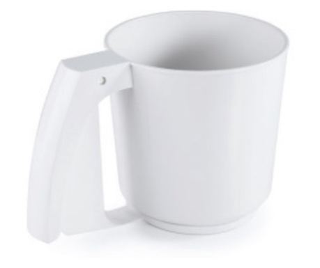 Cană cernere Ibili-Ecoprof,plastic/silicon, 10x11 cm, alb