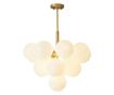 RFAN Chandelier, Model 5071-13, with Lampshades, 13 X E27, Gold/White