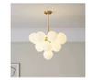 RFAN Chandelier, Model 5071-13, with Lampshades, 13 X E27, Gold/White