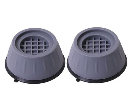 Komplet 4 protiudarnih nosilcev za pralni stroj IdeallStore, trda plastika, temno sive barve