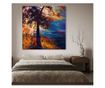 Tablou Canvas Premium LuxCanva® C1001, Copac La Rasarit , Living, Scara, Frunze, Cer, Dormitor, Culori Vibrante - 50 X 50