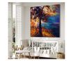 Tablou Canvas Premium LuxCanva® C1001, Copac La Rasarit , Living, Scara, Frunze, Cer, Dormitor, Culori Vibrante - 50 X 50