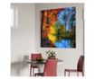Tablou Canvas Premium LuxCanva® A1114, Langa Padure , Lac, Toamna, Peisaj, Natura, Culori Vibrante - 50 X 50