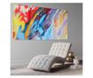 Tablou Canvas Premium LuxCanva® A1223, Multicolor , Decorativ, Dormitor, Colorat, Abstract, Albastru, Living, Culori Vibrante -