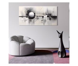 Tablou Canvas Premium LuxCanva® A1612, Non-Culori , Room, Abstract, Sfera, Univers, Decorativ, Dormitor, Culori Vibrante - 50 X