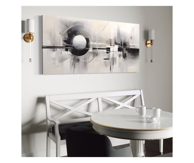 Tablou Canvas Premium LuxCanva® A1612, Non-Culori , Room, Abstract, Sfera, Univers, Decorativ, Dormitor, Culori Vibrante - 50 X