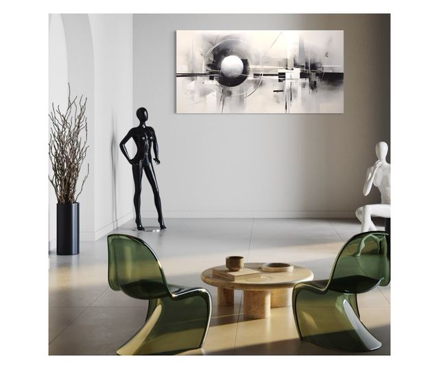 Tablou Canvas Premium LuxCanva® A1612, Non-Culori , Room, Abstract, Sfera, Univers, Decorativ, Dormitor, Culori Vibrante - 50 X