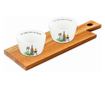 Platou aperitive cu 2 boluri incluse - Ideal pentru gustari si sosuri