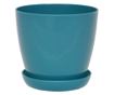 Okrągła doniczka dekoracyjna Orkide, petrol blue, 14 x 12 cm