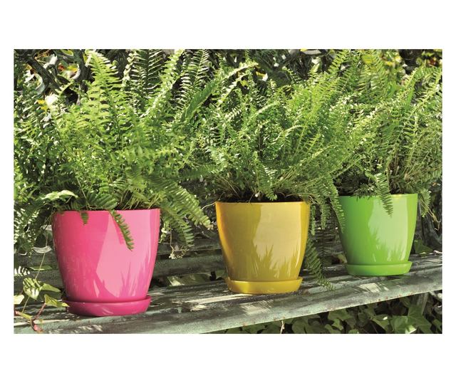 Okrągła doniczka dekoracyjna Orkide, biała, do użytku wewnątrz i na zewnątrz, 14 x 12 cm