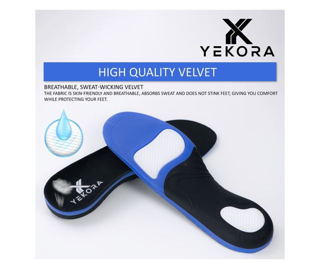 Ortopedski ulošci YEKORA Foot Expert, za ravna stopala, snižen svod stopala, Veličina  XS/35-37