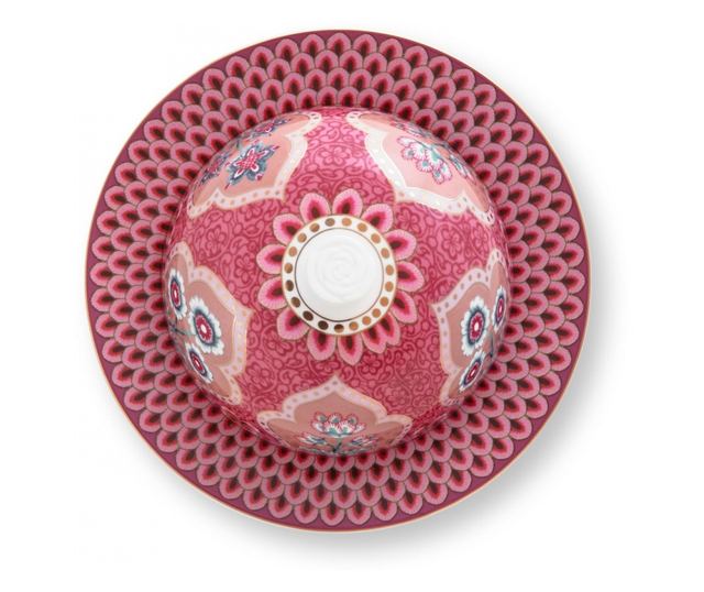 Maslenica, porculan, kolekcija Flower Festival, Pip Studio, 17x8cm, ružičasta