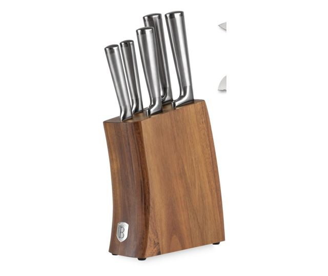 Set cutite 6 piese cu stativ lemn Berlinger Haus BH 3124