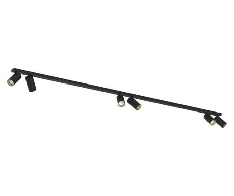 Nowodvorski Mono 7770 Crna Metalna stropna svjetiljka s 6 reflektora za dnevni boravak