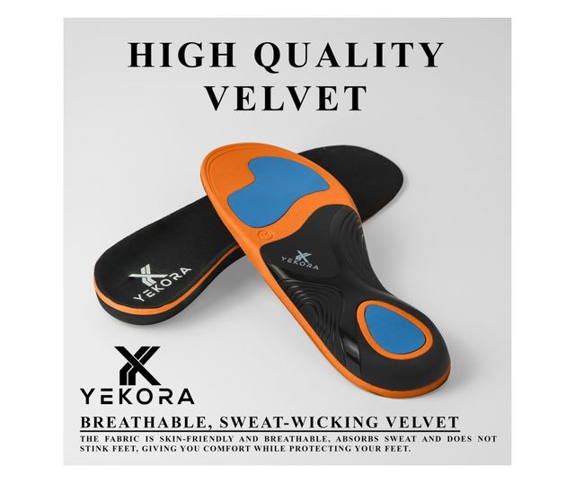 Ortopedski ulošci YEKORA Ortho Plus, za ravna stopala, spušteni svod, Veličina  XS/35-37