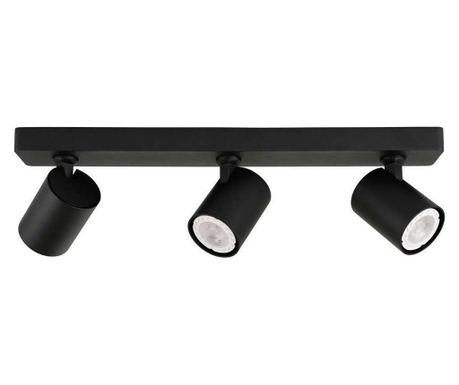 Italux LUMSI SPL-2071-3-MB-BL Stropna svetilka - Nastavljiva kovinska reflektorja na palici - črna