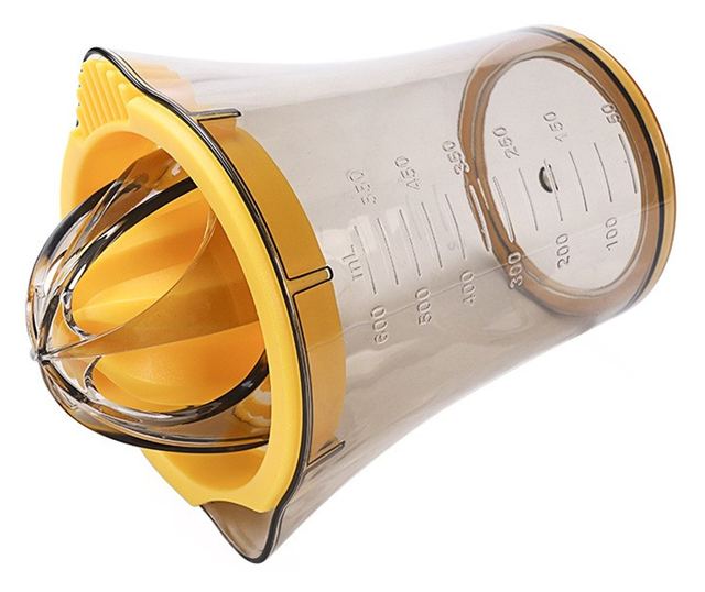 Storcator manual citricie Cyrax, cu recipient de 600 ml, 15x8.5x13.5 cm, material ABS, Transparent