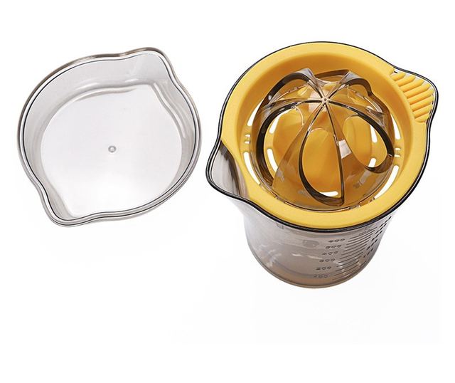 Storcator manual citricie Cyrax, cu recipient de 600 ml, 15x8.5x13.5 cm, material ABS, Transparent