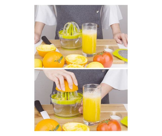 Storcator de Fructe 2 in 1, Cyrax, cu Razatoare si Separator Ou, 14.8 x 8 x 13 cm, Verde