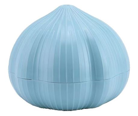 Преса за чесън Flippy, модел Garlic, 7 x 7.5 см, пластмаса, светло синьо