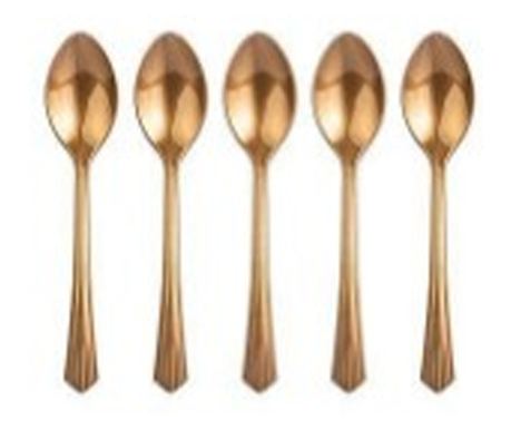 Set od 10 jednokratnih žlica 15 x 3,3 cm, brončane
