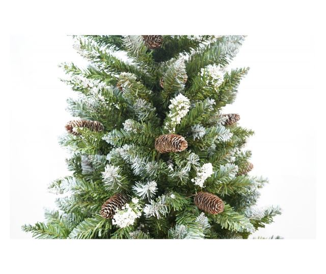 Brad Artificial de Craciun bogat, Flippy, 1.8 m inaltime, 918 ramuri verzi inzapezite, Verde, Decorat, Interior/ Exterior