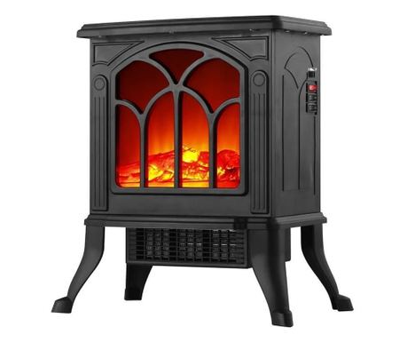 Ηλεκτρικό Τζάκι, Flippy, με Εφέ Φλόγας, 1500/1200W, Θέρμανση PTC, 220 V, Πλαστικό Ανθεκτικό στη Φωτιά, 38 x 23 x 45 cm, Μαύρο