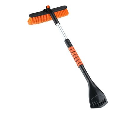 Perie de Zapada cu Racleta pentru Masina, Multifunctionala, Rotativa, Demontabila, cu Maner Antiderapant, Telescopica, Aluminiu,
