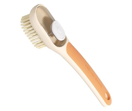 2-u-1 Višenamjenska četka, Flippy, Gusta četka/četka za brušenu kožu, s posudom za tekućinu, duga drška, 20,1 x 4,3 x 5