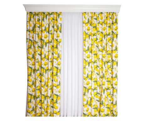 Set 2 draperii din bumbac, imprimat,DolceSara062,cu rejansa,2x170x250