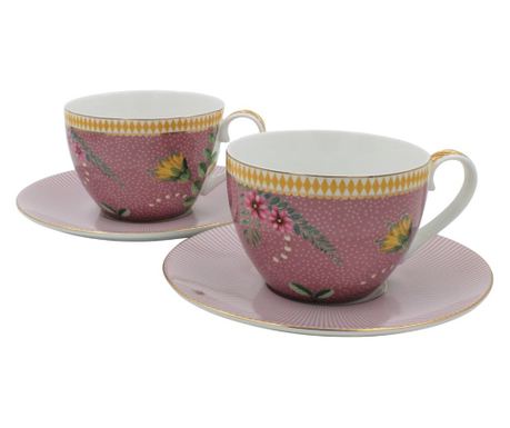 Set od 2 šalice s tanjurićima, Pip Studio, kolekcija La Majorelle