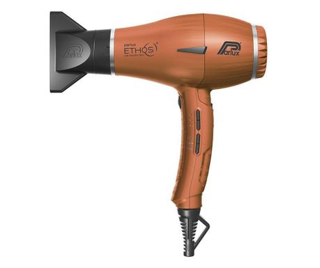 Parlux Ethos 2300 W professzionális hajszárító, túlmelegedés elleni funkció, 3 hőmérséklet-beállítás, 3 sebességfokozat, narancs