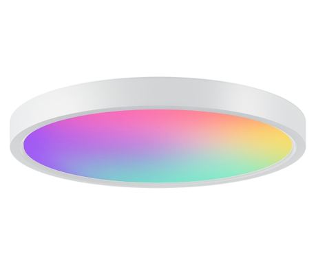 Gosund LB12 Умен LED плафон, RGB+CW, Wi-Fi/Bluetooth, Дистанционно управление, 24W, 1920 lm, Бяла и цветна светлина, Гласов конт