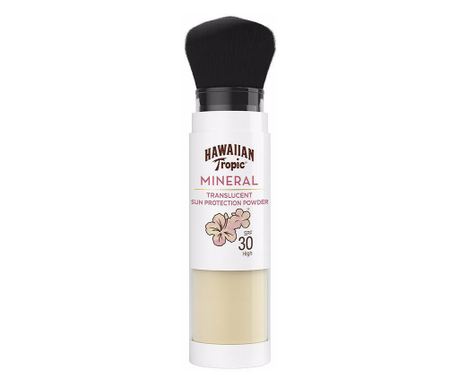 Четка и прозрачна пудра с озаряващ ефект и слънцезащита, Hawaiian Tropic Mineral Brush SPF30, 4.25 г