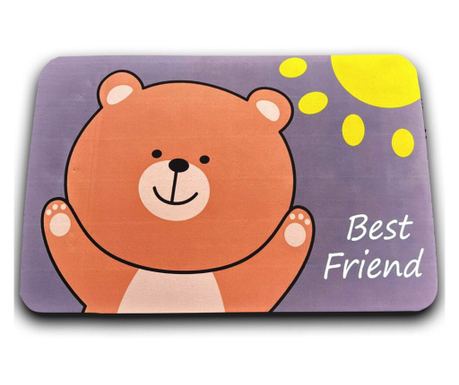 Pufo Friendly Bear csúszásmentes szőnyeg, szobába, konyhába, fürdőszobába, 58 x 39 cm