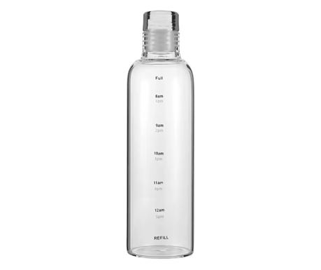 Sticla Pufo pentru apa sau lichide din material borosilicat, capac etans, 500 ml