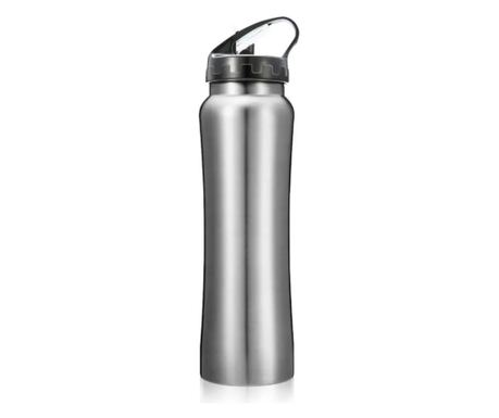 Pufo Simple fém termosz palack italokhoz, izoterm, 600 ml, ezüst