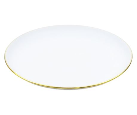 Pufo Elegance elegáns tányér desszerthez, előételekhez, 23 cm, fehér